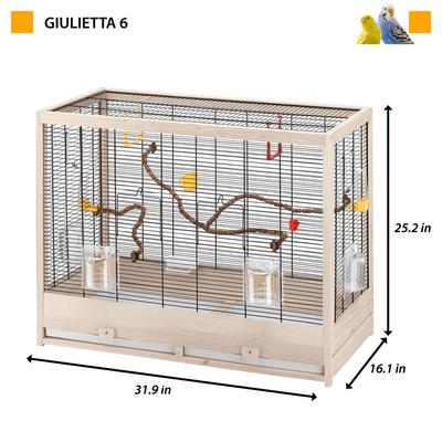 Show full view: Ferplast Giulietta 6 Wooden Canary & Finch Bird Cage slide 2 of 4