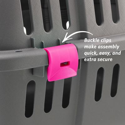 Show full view: Ferplast Jet Value Cat & Dog Carrier, Fuchsia, X-Small slide 4 of 7