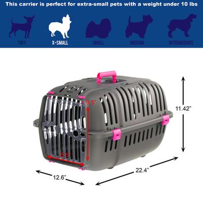 Show full view: Ferplast Jet Value Cat & Dog Carrier, Fuchsia, X-Small slide 5 of 7