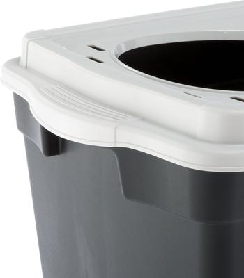 Show full view: Ferplast "Jumpy" with Top Entrance Cat Litter Box, Black, Large slide 4 of 6