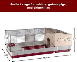 Ferplast Krolik 140 Rabbit Cage & Wood Hutch slide 2 of 9