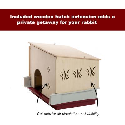 Show full view: Ferplast Krolik 140 Rabbit Cage & Wood Hutch slide 3 of 10