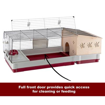 Show full view: Ferplast Krolik 140 Rabbit Cage & Wood Hutch slide 5 of 10