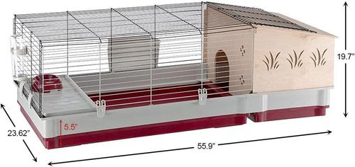 Show full view: Ferplast Krolik 140 Rabbit Cage & Wood Hutch slide 9 of 10