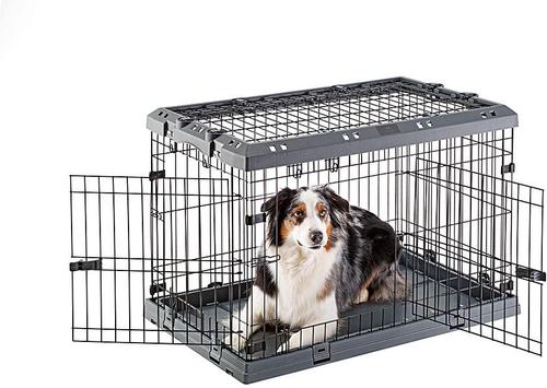 Show full view: Ferplast Superior Hybrid ECO Dog Crate & Playpen, Gray, 36-in slide 4 of 12