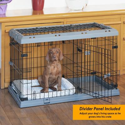 Show full view: Ferplast Superior Hybrid ECO Dog Crate & Playpen, Gray, 36-in slide 7 of 12