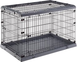 Ferplast Superior Hybrid ECO Dog Crate & Playpen, Gray, 48-in