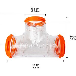Ferplast T-Tunnel Hamster Cage Play Tube, 5.5-in