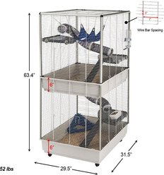 Ferplast Two-Story Tower Ferret Cage slide 2 of 9