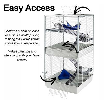 Show full view: Ferplast Two-Story Tower Ferret Cage slide 6 of 10