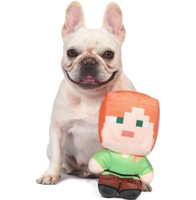 Show full view: Fetch For Pets Minecraft Alex Figure Plush Squeaky Dog Toy, Large slide 4 of 5