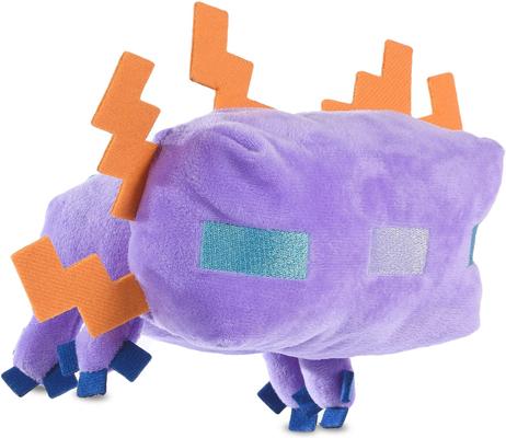 Show full view: Fetch For Pets Minecraft Blue Axolotl Figure Plush Squeaky Dog Toy, Large slide 2 of 5