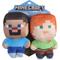 Show in main carousel: Fetch For Pets Minecraft Steve & Alex Figure Plush Squeaky Dog Toy, Small, 2 count slide 1 of 5