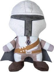 Fetch For Pets Star Wars: Mandalorian "Mandalorian" Squeaky Plush Dog Toy, 6-in