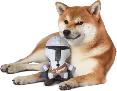 Show full view: Fetch For Pets Star Wars: Mandalorian "Mandalorian" Squeaky Plush Dog Toy, 6-in slide 4 of 5