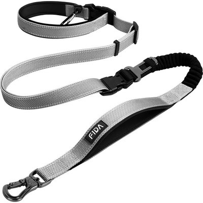 FIDA FIDA 6-IN-1 Feature Dog Leash, 6.5-ft long, 1-in wide, Grey