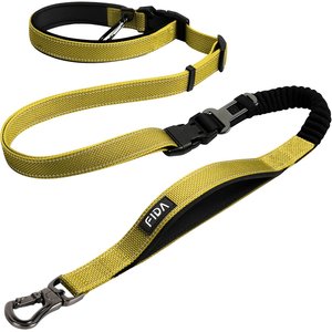 FIDA 6-IN-1 Feature Dog Leash, 6.5-ft long, 1-in wide, Yellow