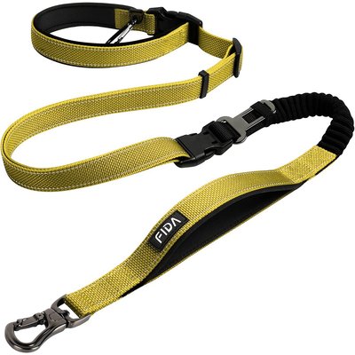 FIDA FIDA 6-IN-1 Feature Dog Leash, 6.5-ft long, 1-in wide, Yellow