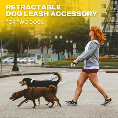 Show full view: FIDA Double Leader Dog Leash, 2.5-ft long, 3/8-in wide, Black slide 7 of 9