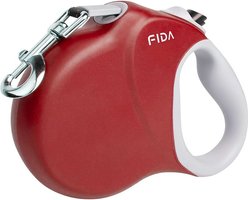 FIDA FD9313A-8M Retractable Dog Leash, Large: 26-ft long, Red