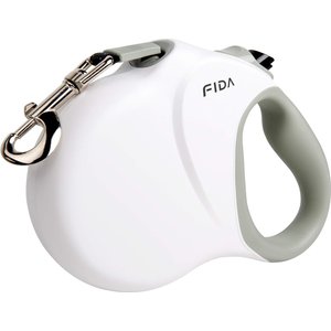 FIDA FD9313A-8M Retractable Dog Leash, Large: 26-ft long, White