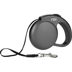 FIDA FD94 Mini-25 Mini Retractable Dog Leash, X-Small: 8-ft long, 1/4-in wide, Black