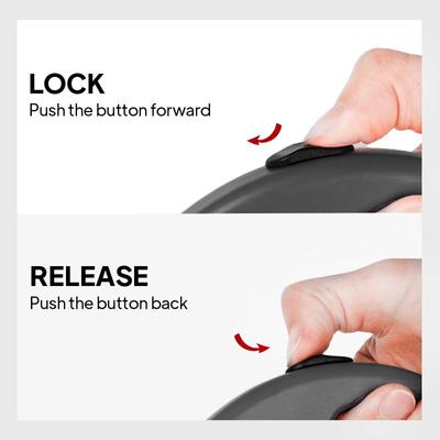 Show full view: FIDA FD94 Mini-25 Mini Retractable Dog Leash, X-Small: 8-ft long, 1/4-in wide, Black slide 3 of 5