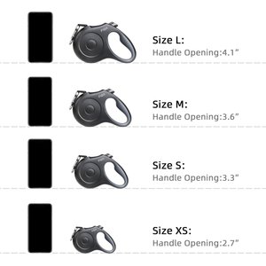 FIDA JFA Retractable Dog Leash, Black, Large: 16-ft long