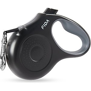 FIDA JFA Retractable Dog Leash, Black, Medium: 16-ft long
