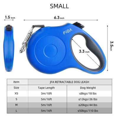 Show full view: FIDA JFA Retractable Dog Leash, Blue, Small: 16-ft long slide 6 of 9
