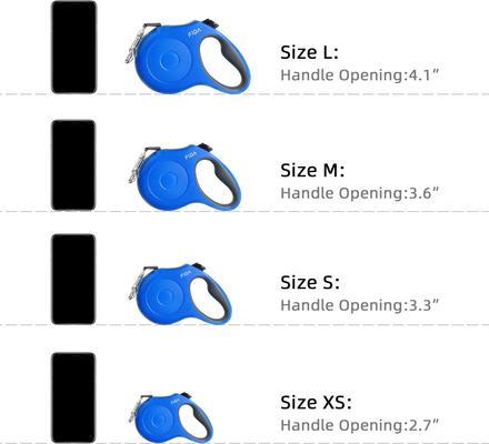 Show full view: FIDA JFA Retractable Dog Leash, Blue, Small: 16-ft long slide 7 of 9