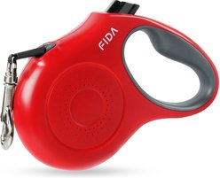 FIDA JFA Retractable Dog Leash, Red, Medium: 16-ft long