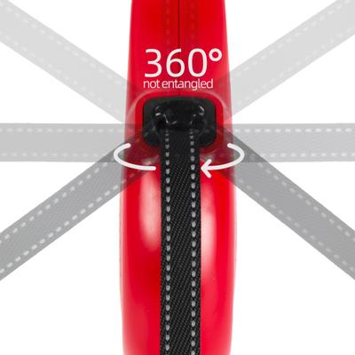 Show full view: FIDA JFA Retractable Dog Leash, Red, Small: 16-ft long slide 3 of 6