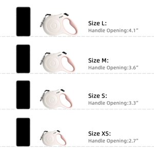 FIDA JFA Retractable Dog Leash, White, Small: 16-ft long