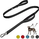 FIDA Leash with Integrated Traffic Handles Dog Leash, 5-ft long, 1-in wide, Black