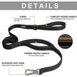 Show in main carousel: FIDA Leash with Integrated Traffic Handles Dog Leash, 5-ft long, 1-in wide, Black slide 2 of 8