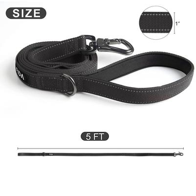 Show full view: FIDA Leash with Integrated Traffic Handles Dog Leash, 5-ft long, 1-in wide, Black slide 5 of 8
