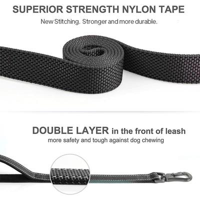 Show full view: FIDA Leash with Integrated Traffic Handles Dog Leash, 5-ft long, 1-in wide, Black slide 3 of 8