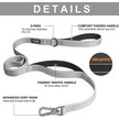 Show in main carousel: FIDA Leash with Integrated Traffic Handles Dog Leash, 5-ft long, 1-in wide, Grey slide 2 of 7