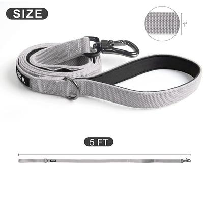 Show full view: FIDA Leash with Integrated Traffic Handles Dog Leash, 5-ft long, 1-in wide, Grey slide 6 of 8