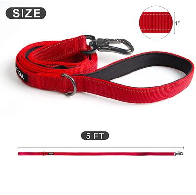 Show full view: FIDA Leash with Integrated Traffic Handles Dog Leash, 5-ft long, 1-in wide, Red slide 4 of 5