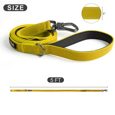 Show full view: FIDA Leash with Integrated Traffic Handles Dog Leash, 5-ft long, 1-in wide, Yellow slide 5 of 8