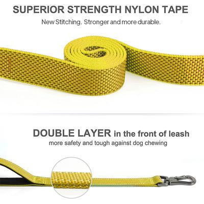 Show full view: FIDA Leash with Integrated Traffic Handles Dog Leash, 5-ft long, 1-in wide, Yellow slide 3 of 8