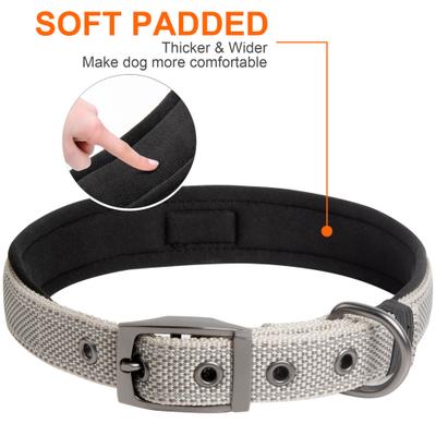 Show full view: FIDA Neoprene Lined Dog Collar, Grey, Small: 11 to 14.5-in neck, 7/8-in wide slide 2 of 6