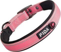 FIDA Neoprene Lined Dog Collar, Pink, Medium: 14.5 to 19-in neck, 1-in wide