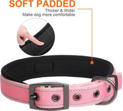 FIDA Neoprene Lined Dog Collar, Pink, Small: 11 to 14.5-in neck, 7/8-in wide slide 2 of 5