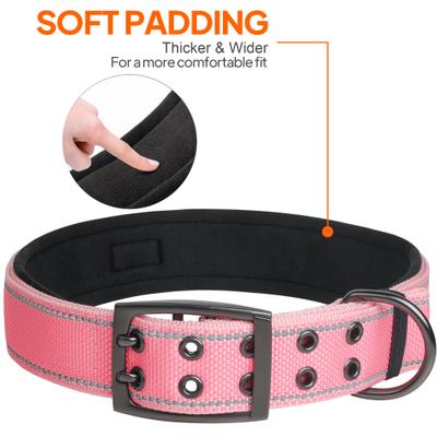 Show full view: FIDA Neoprene Lined Dog Collar, Pink, X-Large: 24 to 28-in neck, 1.5-in wide slide 3 of 9