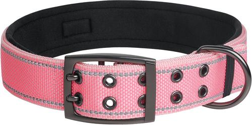 Show full view: FIDA Neoprene Lined Dog Collar, Pink, X-Large: 24 to 28-in neck, 1.5-in wide slide 6 of 9