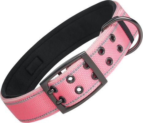 Show full view: FIDA Neoprene Lined Dog Collar, Pink, X-Large: 24 to 28-in neck, 1.5-in wide slide 7 of 9