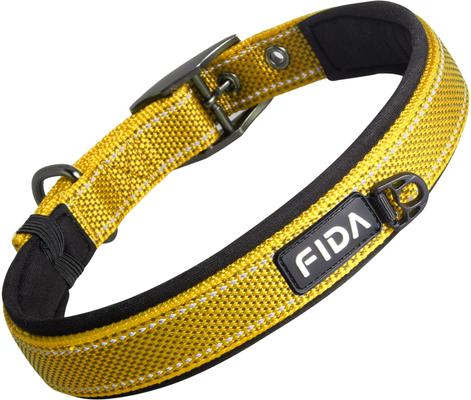 Fida Heavy Duty Dog Collar - Large, Yellow main image 1
